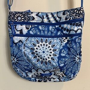 Vera Bradley Blue Floral Canvas Crossbody Bag